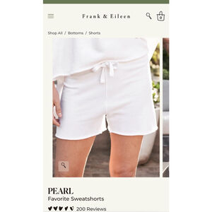New Frank & Eileen White Shorts Size L